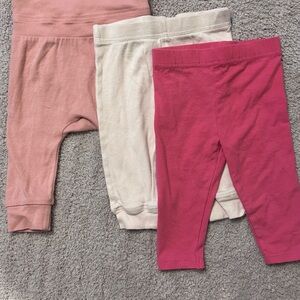 Gerber Baby Leggings 3-Pack Pink Cotton Basics 3–6 Months